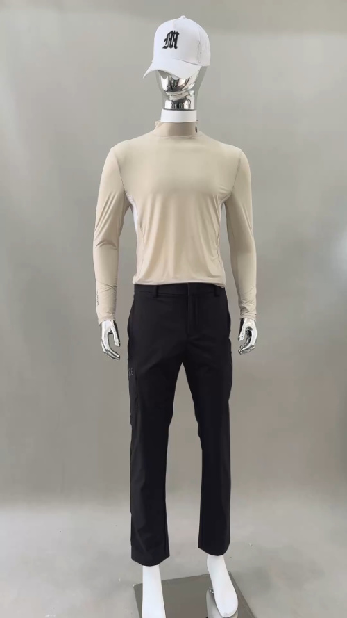 Men's Slim Fit Quick-Dry Golf Pants and Long Sleeve Shirt Set 1 Men's Slim Fit Quick-Dry Golf Pants and Long Sleeve Shirt Set