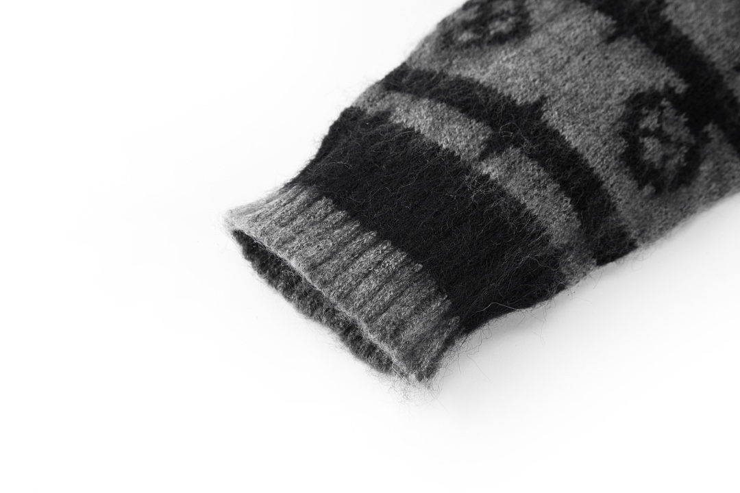 Louis Vuitton 23FW Mohair Jacquard Cardigan Wool Blend Monogram Sweater 9 i1723882167 7517 7