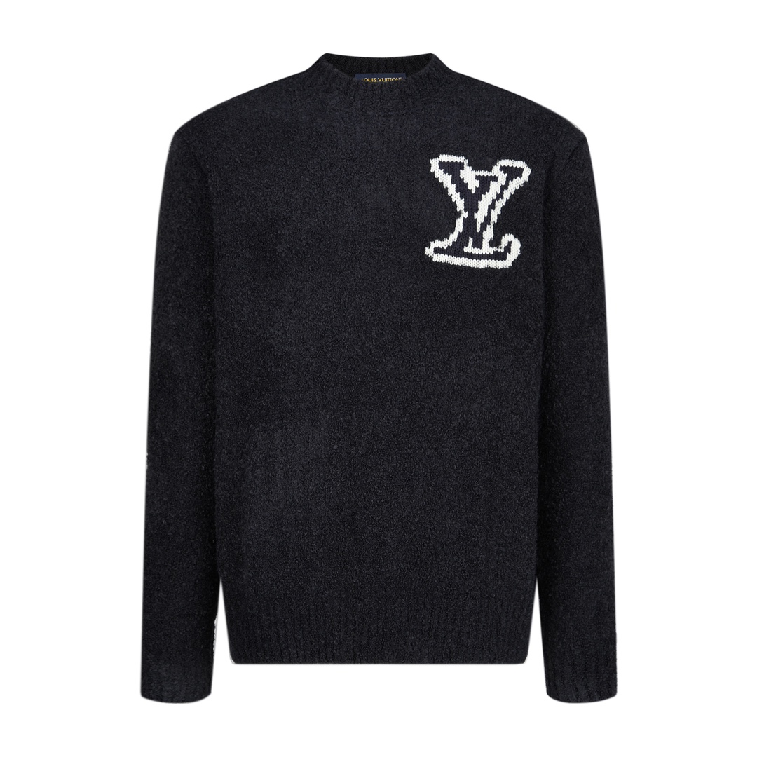 Louis Vuitton Clothing Sweatshirts Black Blue Brown Grey Cotton Knitting Spandex Wool