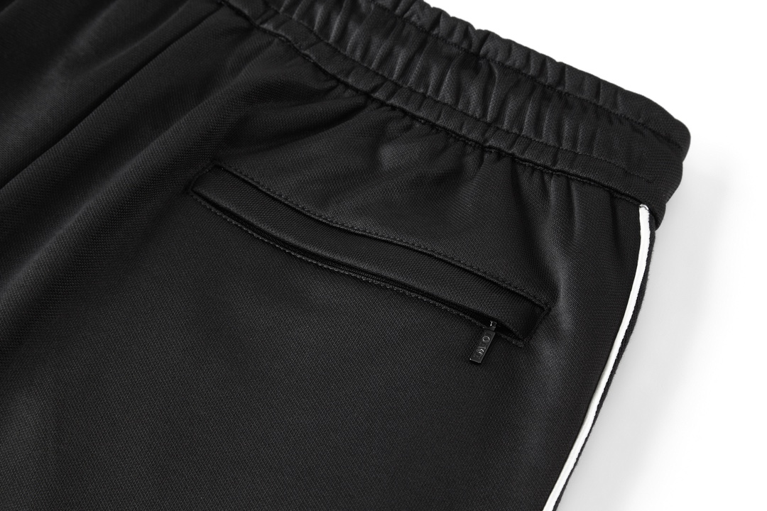 Loewe Embroidered Waistband Black Casual Pants - High-Density Fabric 7 i1726140208 8389 4