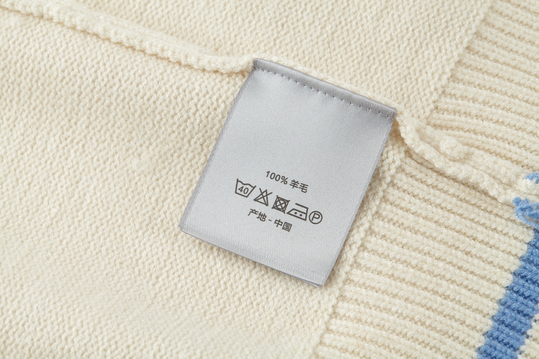 디올 울 혼방 필기체 자수 남성 가디건 64473 이미지 8