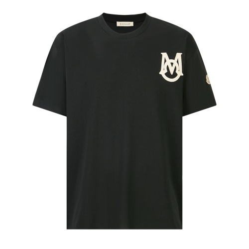 Moncler Men's Cotton Jersey T-Shirt with Embroidered Logo Patch