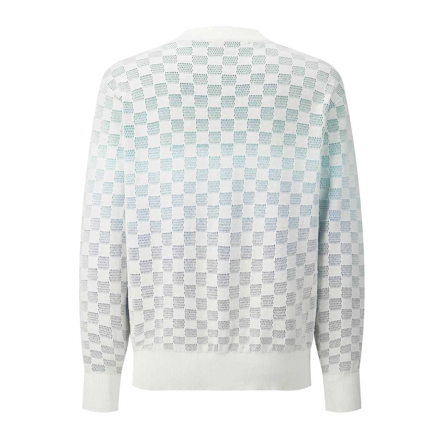 Louis Vuitton Damier Jacquard Gradient Knit Sweater | Cotton-Wool Blend 2 i1748414112053 6296 0 1