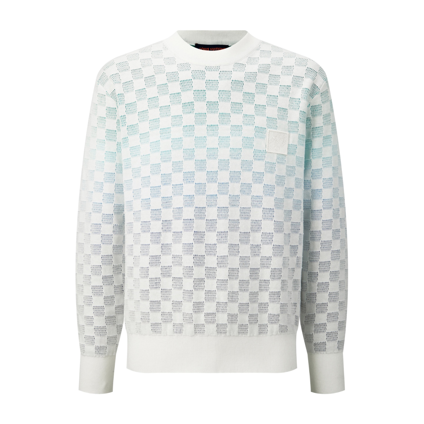 Louis Vuitton Damier Jacquard Gradient Knit Sweater | Cotton-Wool Blend 1 i1748414115744 6826 0 0