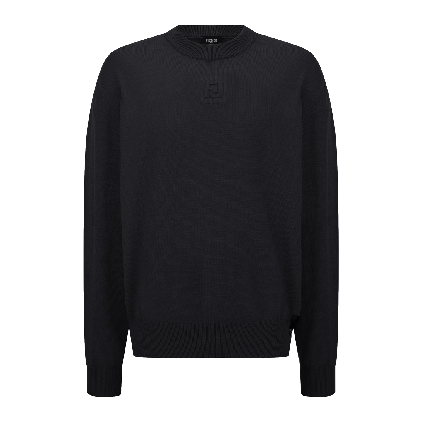 【Suministro exclusivo】 FD Jersey de punto de base con doble F gofrado (negro) La tela utiliza material de mezcla de lan…