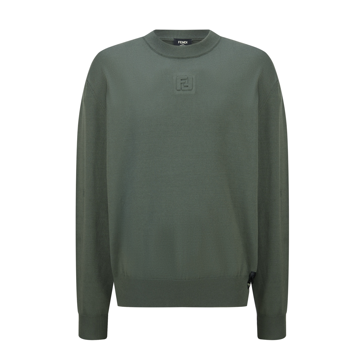 【Suministro exclusivo】 FD Jersey de punto de base con doble F gofrado (verde) La tela utiliza material de mezcla de lan…