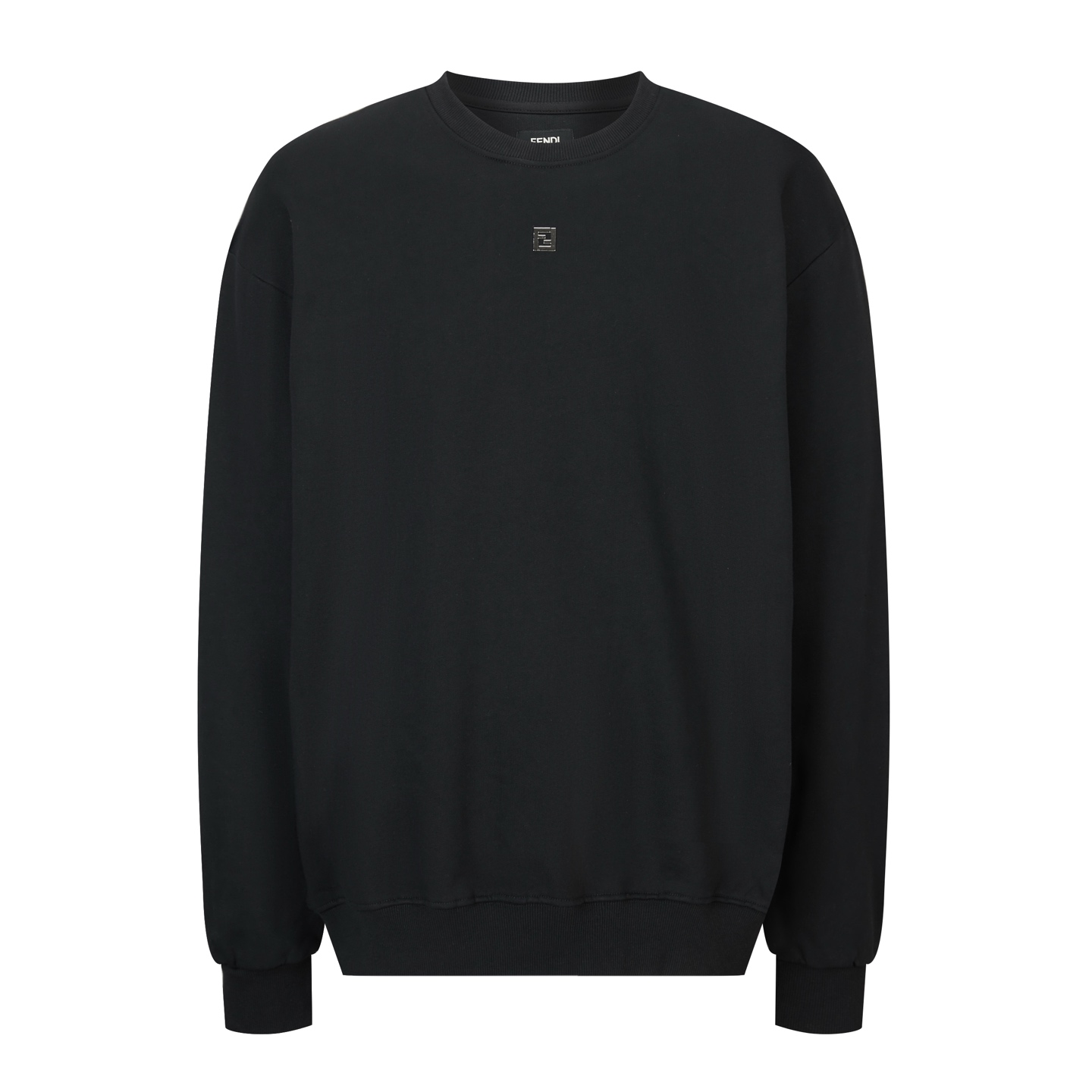 NO:455308,.FENDI small-label double-F ironing sweatshirt fabric uses 380 grams fish scale double-stranded terry. Xinjiang small cotton fixed-woven version. Threads are matched with 1*1 double-yarn threads. Craft ironing laser positioning cutters, high temperature 180-degree pressing. Craft fabric cloth washing, fixed style and increase feel. Round-neck long-sleeved sweatshirt. Loose style, ribbed neck, cuffs and hem. Black pure cotton material. Front is decorated with silver finish metal FF logo. Made in Italy Material: cotton, 1 button: mother of pearl Customized auxiliary materials 11 washing trademark Auxiliary materials 11 double-F small-label Auxiliary materials 11 mother of pearl buckle Size S-M-L-XL Color black Exclusive, fendi, hoodie, sweatshirts, alexander wang19860909.FENDI 小标双F烫图卫衣 面料采用380克鱼鳞双股毛圈.新疆小棉定织版.螺纹搭配1*1双纱螺纹同缸配套. 工艺烫图激光定位剪口,高温180度压烫. 工艺面料布匹洗水 固定版型与增加手感. 圆领长袖运动衫.宽松版型,罗纹领口、袖口和下摆.黑色纯棉材质.正面饰有银色饰面金属FF标志.意大利制造 材质:棉,1颗纽扣:珍珠母 辅料定制11洗水商标 辅料定制11双F小标 辅料定制11珍珠母扣 尺码S-M-L-XL 颜色黑 独家专供,,fendi,hoodie,sweatshirts,alexander wang,Men's clothing