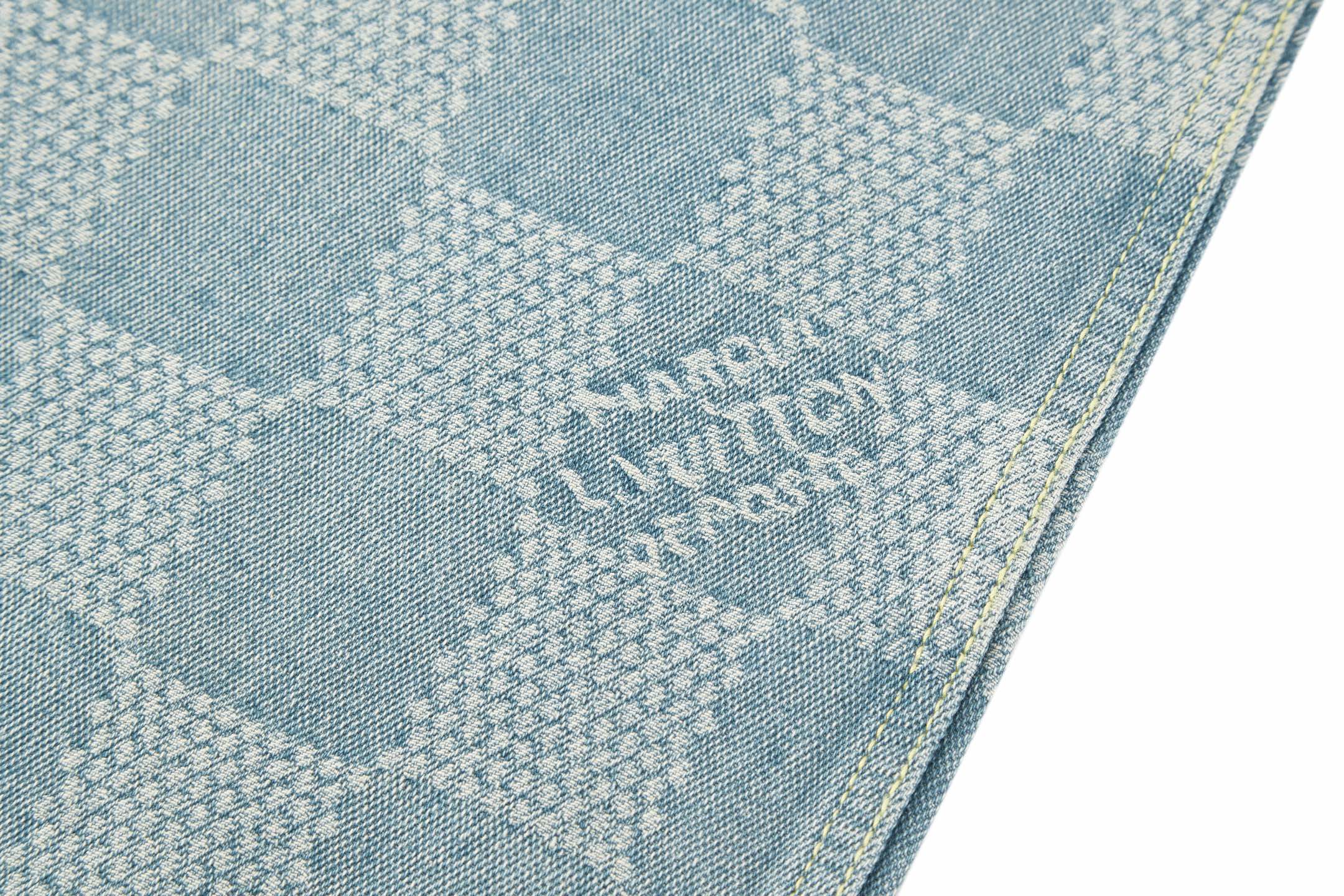 Louis Vuitton Damier Jacquard Straight-Leg Jeans in Light Blue Wash 8 i1752671665834 3950 0 7