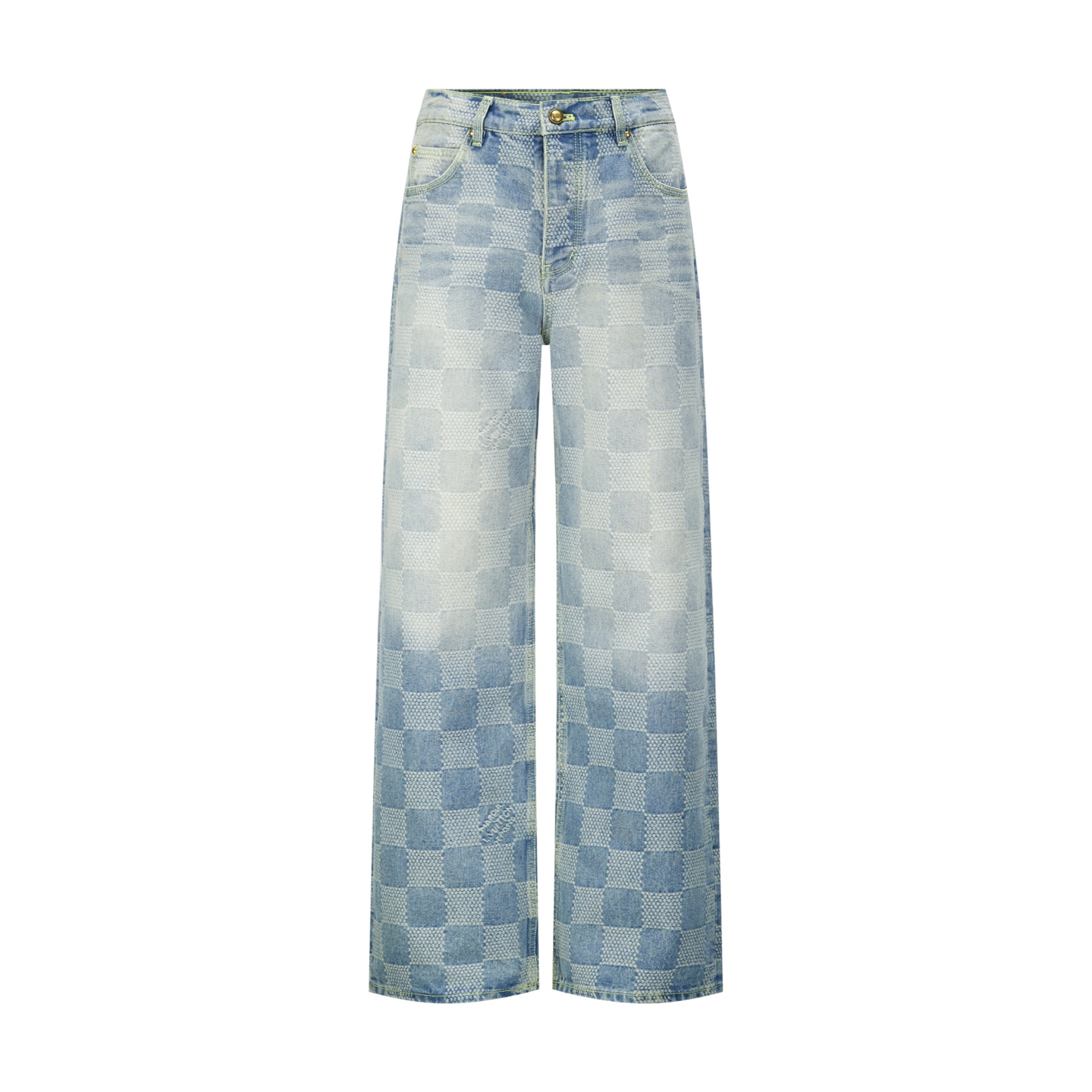 Louis Vuitton Damier Jacquard Straight-Leg Jeans in Light Blue Wash 1 i1752671665834 8797 0 0