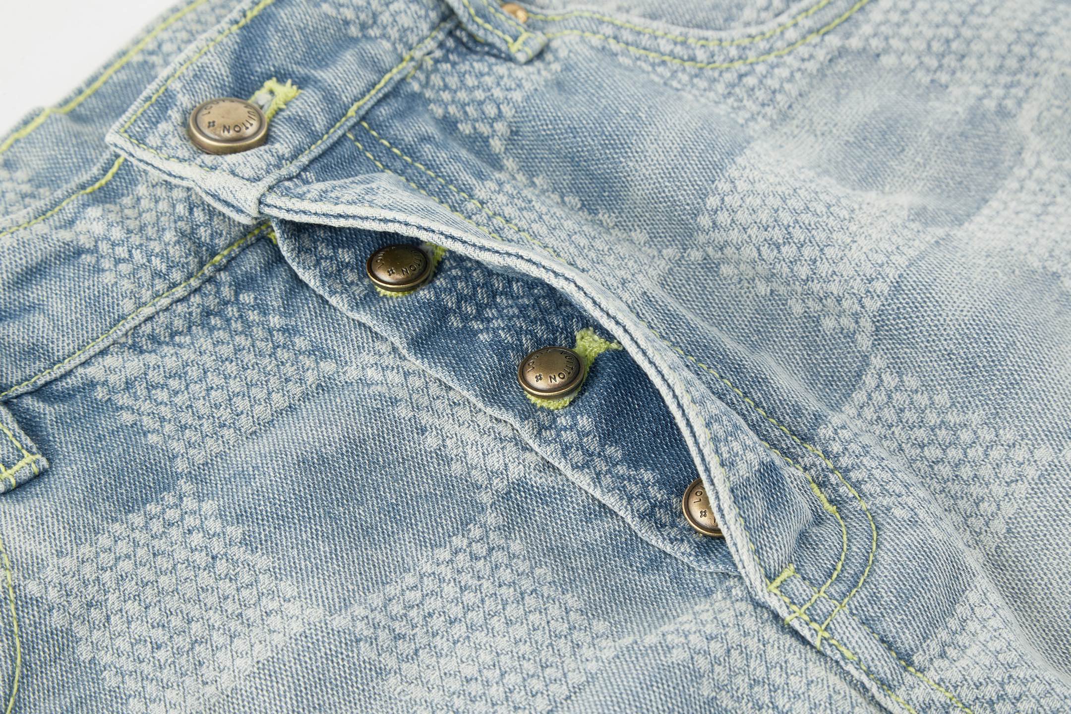 Louis Vuitton Damier Jacquard Straight-Leg Jeans in Light Blue Wash 5 i1752671665920 1049 0 3