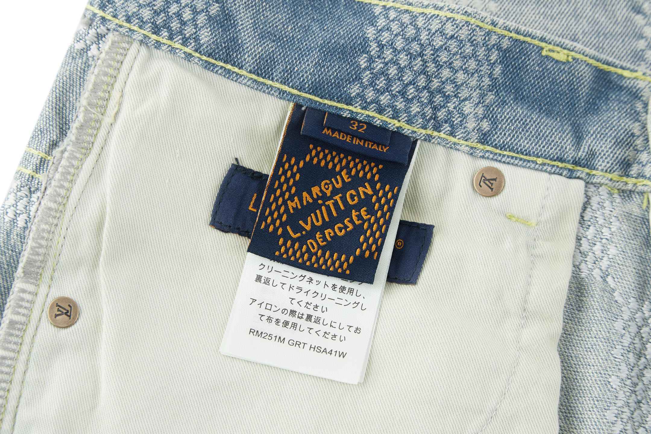 Louis Vuitton Damier Jacquard Straight-Leg Jeans in Light Blue Wash 6 i1752671686395 7405 0 2