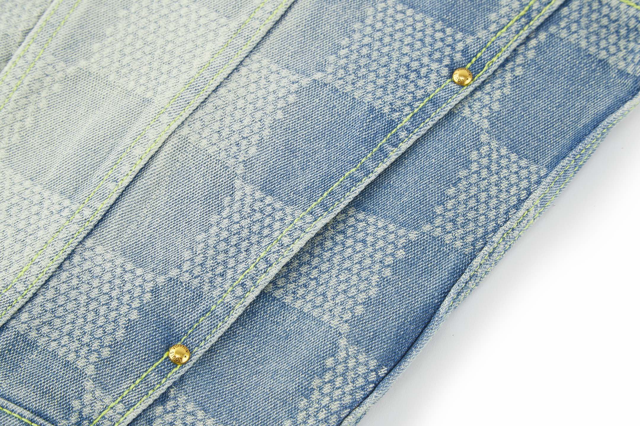 Louis Vuitton Blue Wash Denim Jacket with Damier Pattern and Aged Hardware 7 i1752671725362 6504 0 6