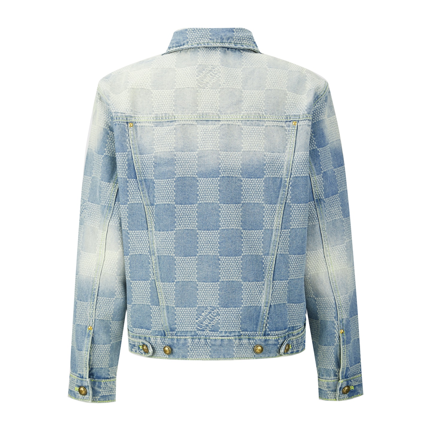 Louis Vuitton Blue Wash Denim Jacket with Damier Pattern and Aged Hardware 2 i1752671728565 7768 0 1