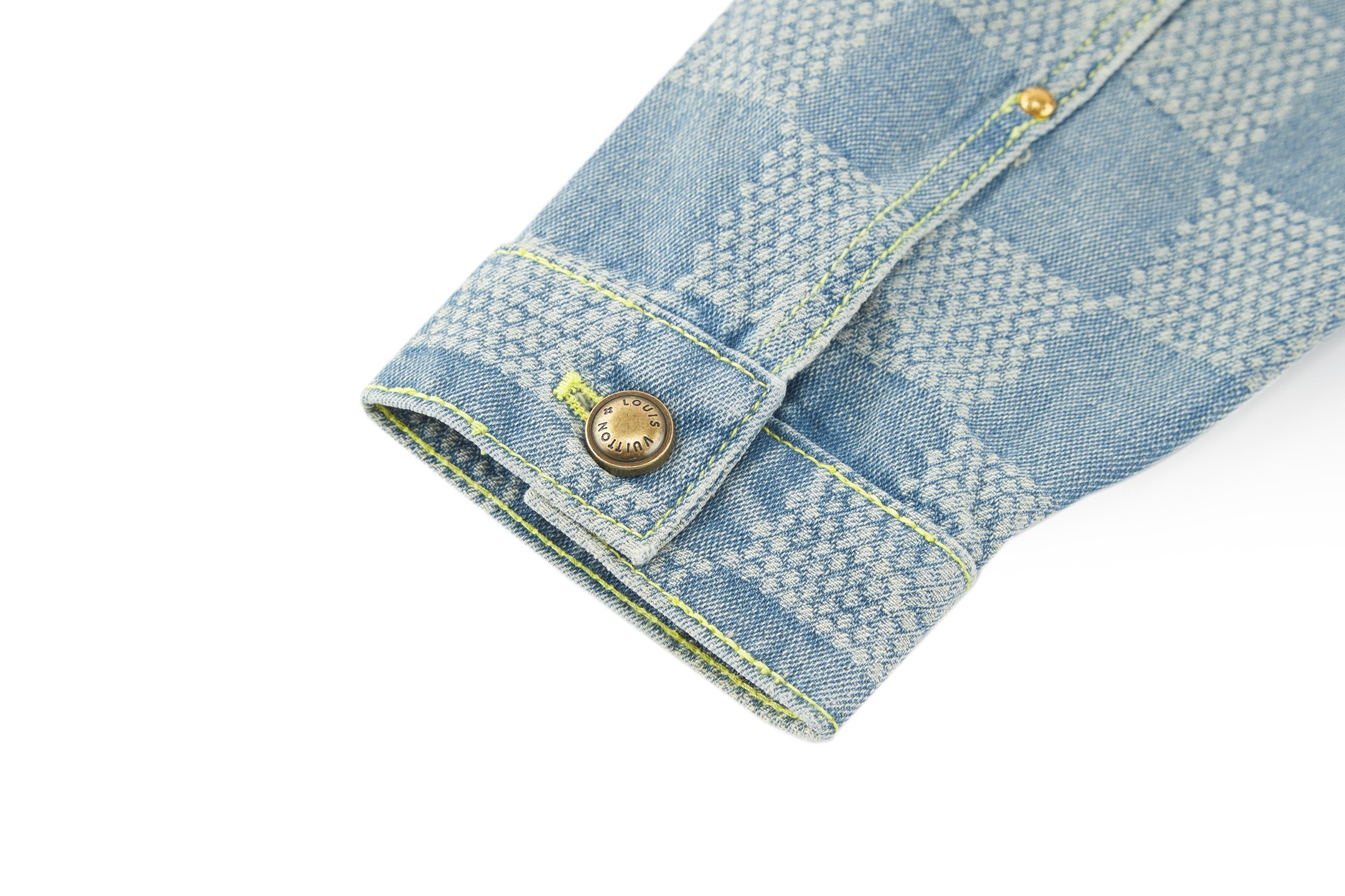 Louis Vuitton Blue Wash Denim Jacket with Damier Pattern and Aged Hardware 6 i1752671728593 3310 0 5