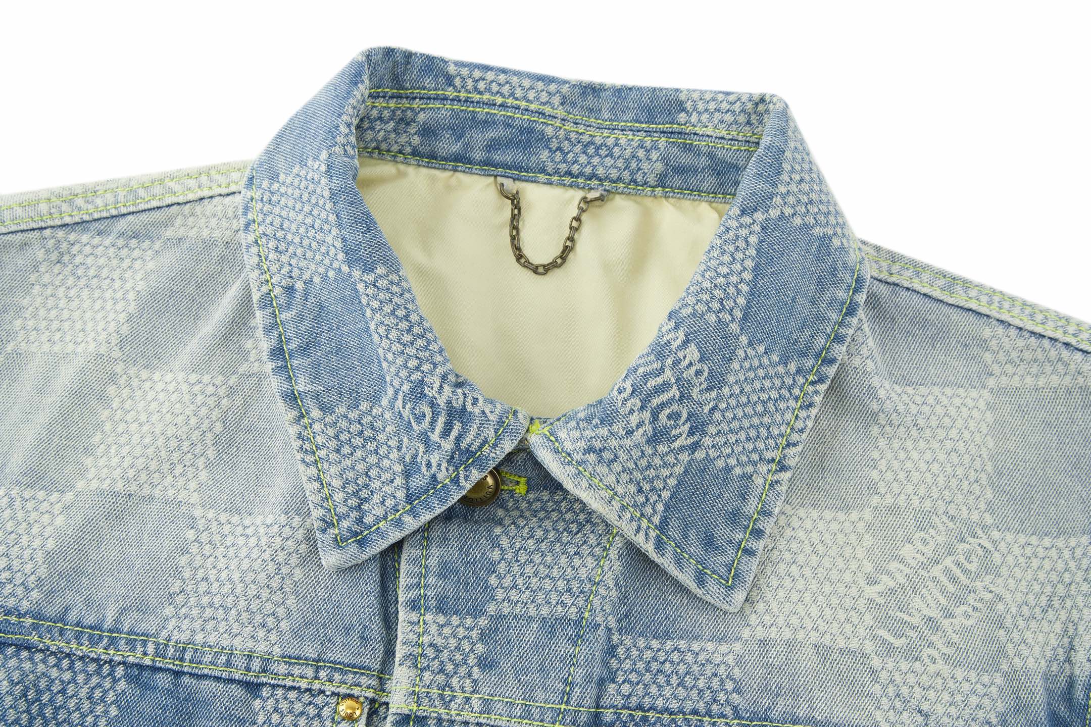 Louis Vuitton Blue Wash Denim Jacket with Damier Pattern and Aged Hardware 8 i1752671728772 5680 0 7