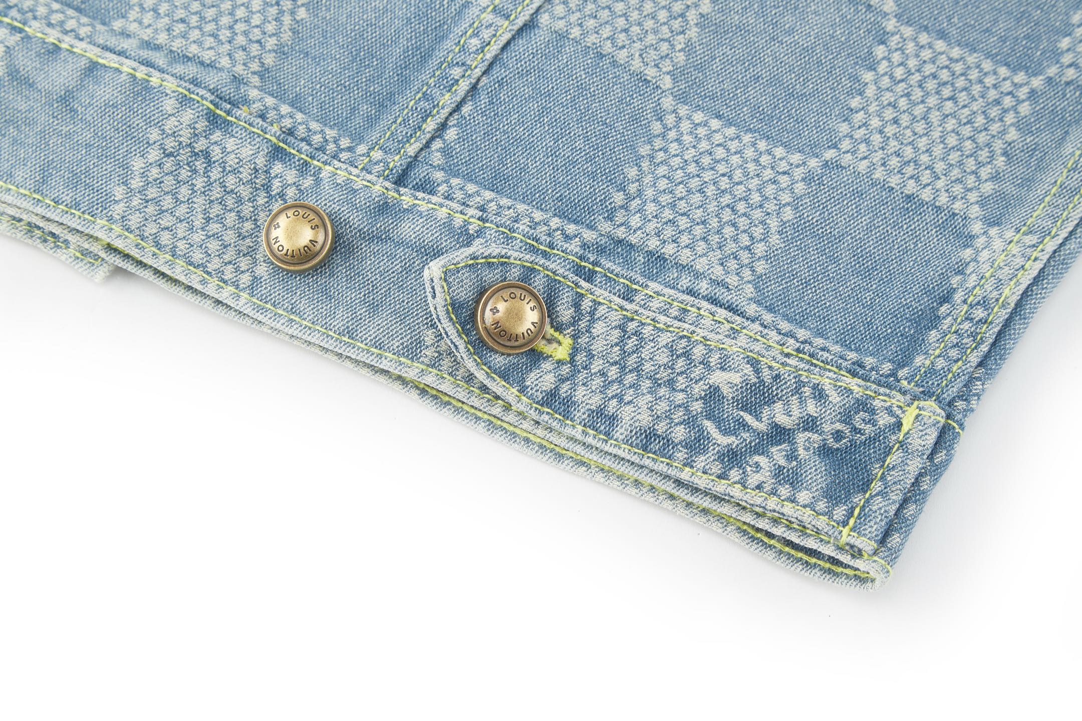 Louis Vuitton Blue Wash Denim Jacket with Damier Pattern and Aged Hardware 4 i1752671748579 8691 0 3