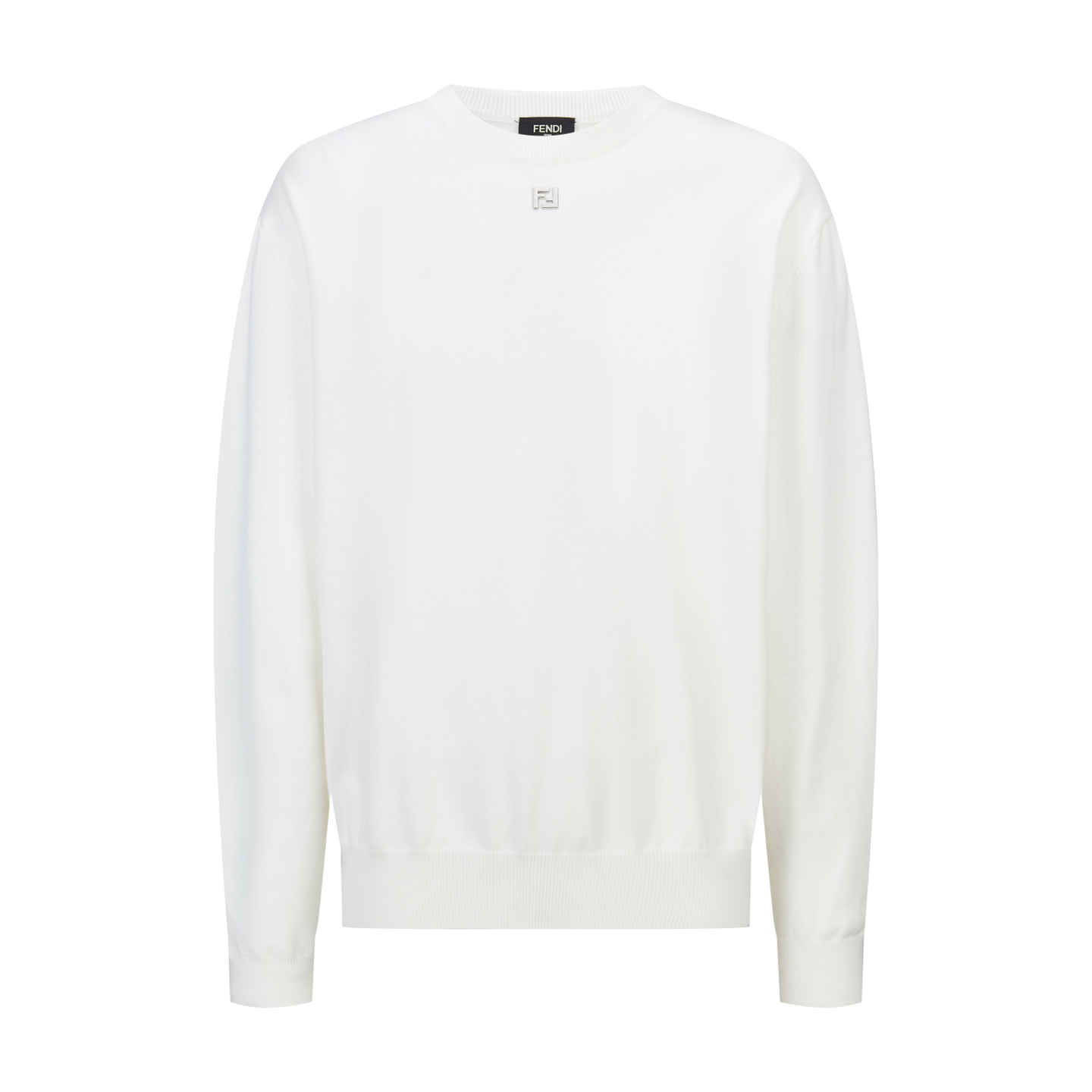 。FENDI 双F烫标打底针织衫
面料：采用羊毛混纺棉纱材料，成份分别为25羊毛，75棉，该款做为秋冬打