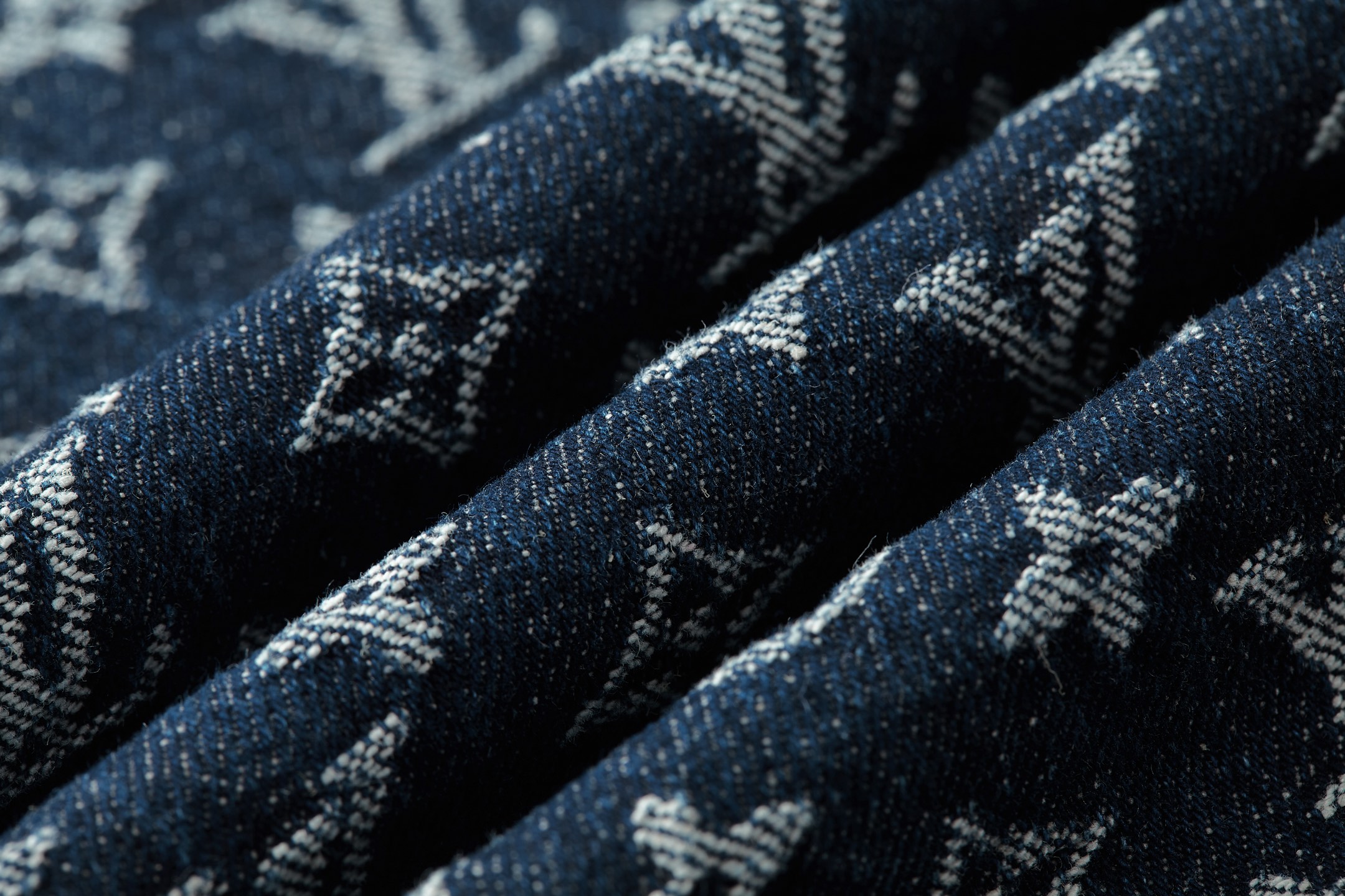 Louis Vuitton Monogram Jacquard Denim Pants, Relaxed Fit, Blue 9 i1754460686334 1199 0 7