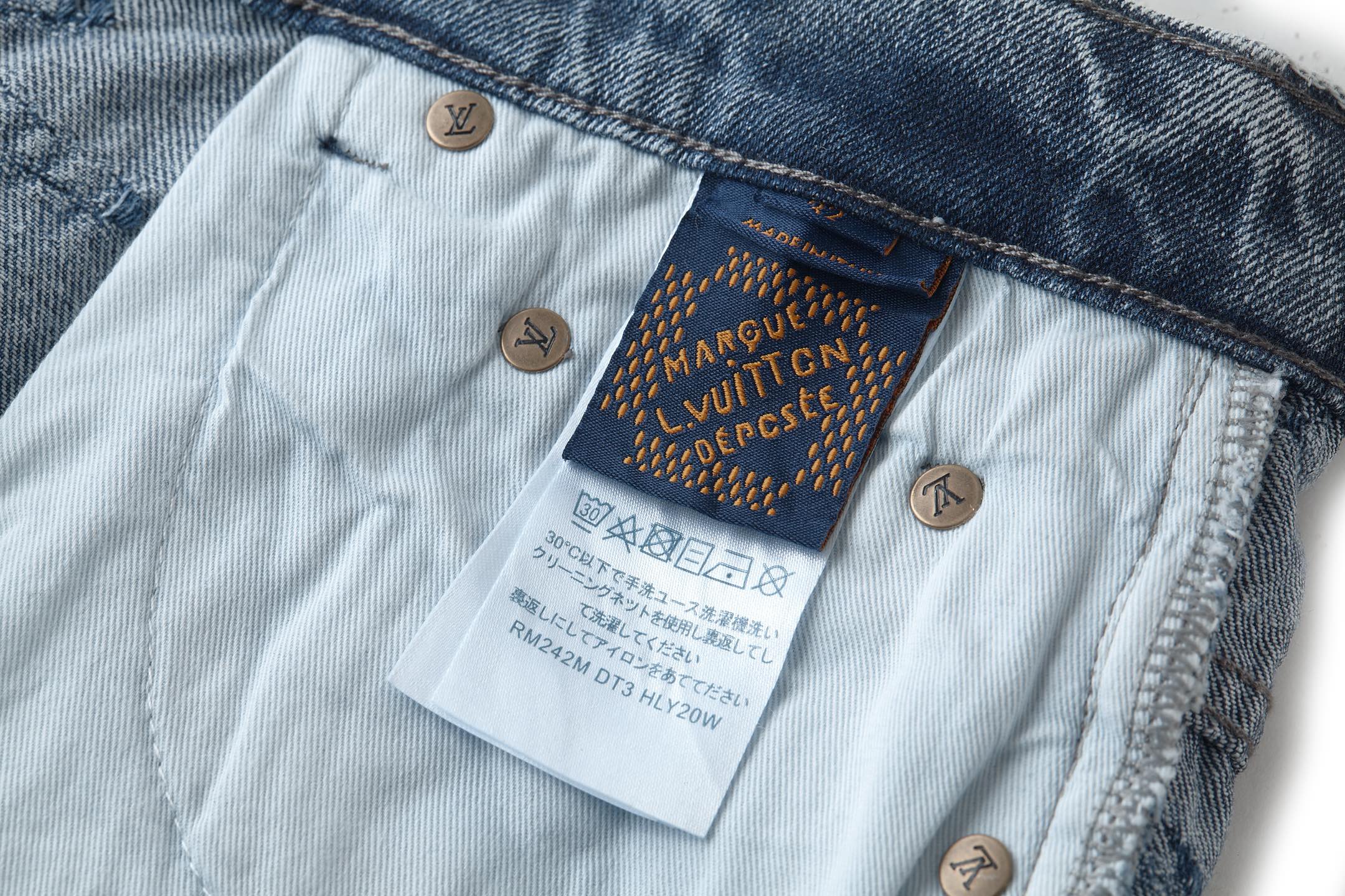 Louis Vuitton Cloud-Patterned Embroidered Denim Pants - Washed Blue, Wide Leg 9 i1754460704122 9682 0 8