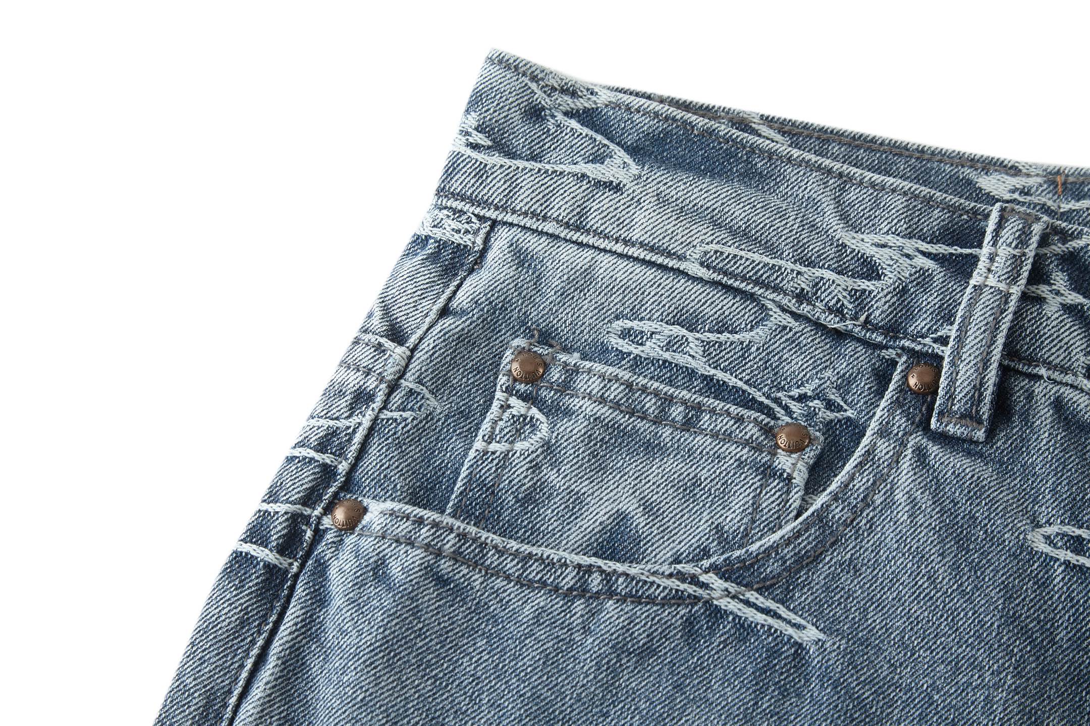 Louis Vuitton Cloud-Patterned Embroidered Denim Pants - Washed Blue, Wide Leg 8 i1754460704136 2144 0 7