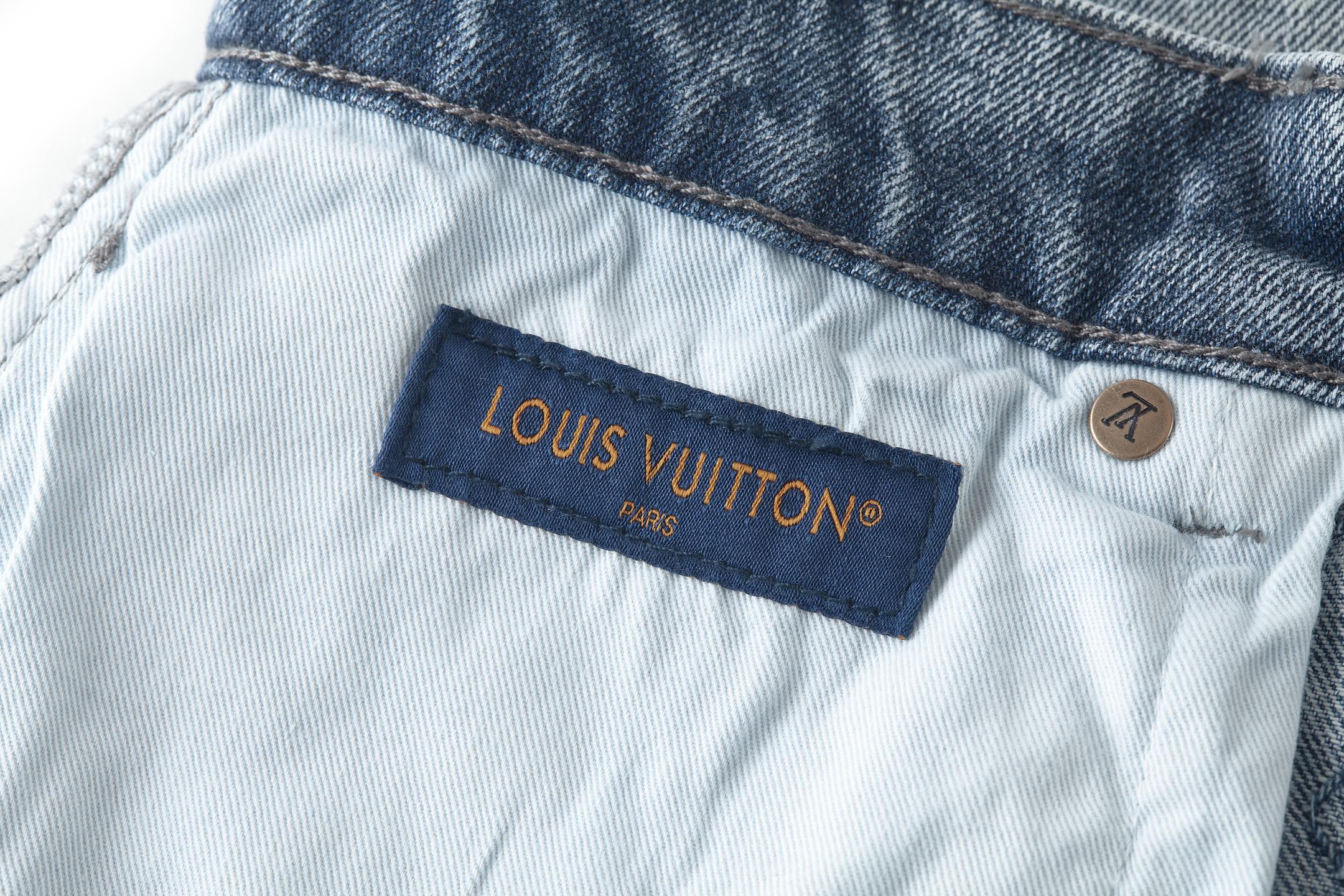 Louis Vuitton Cloud-Patterned Embroidered Denim Pants - Washed Blue, Wide Leg 10 i1754460705373 3831 0 4
