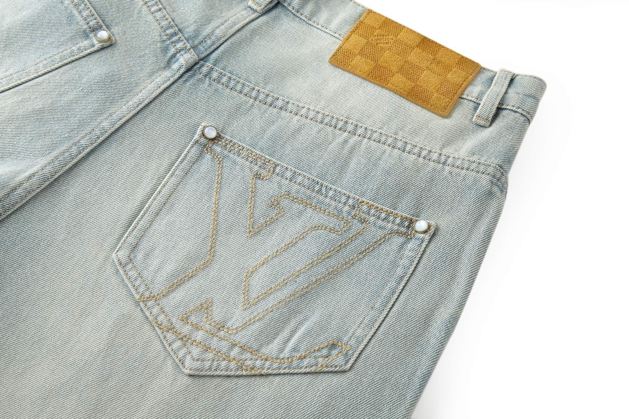 Louis Vuitton Wide Leg Denim Jeans Embroidered Patchwork Light Blue 8 i1754460741793 5857 0 6