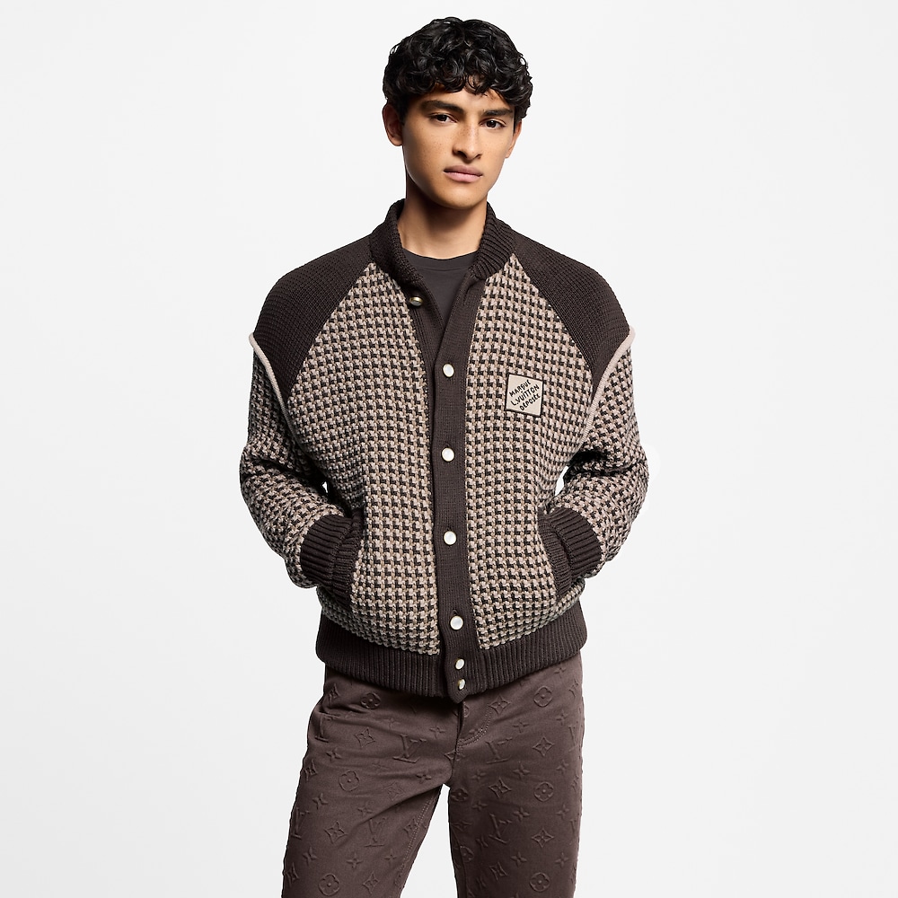 Louis Vuitton Men's Brown Jacquard Knit Sweater Luxurious Wool Blend 4 i1755534295991 1769 0 3