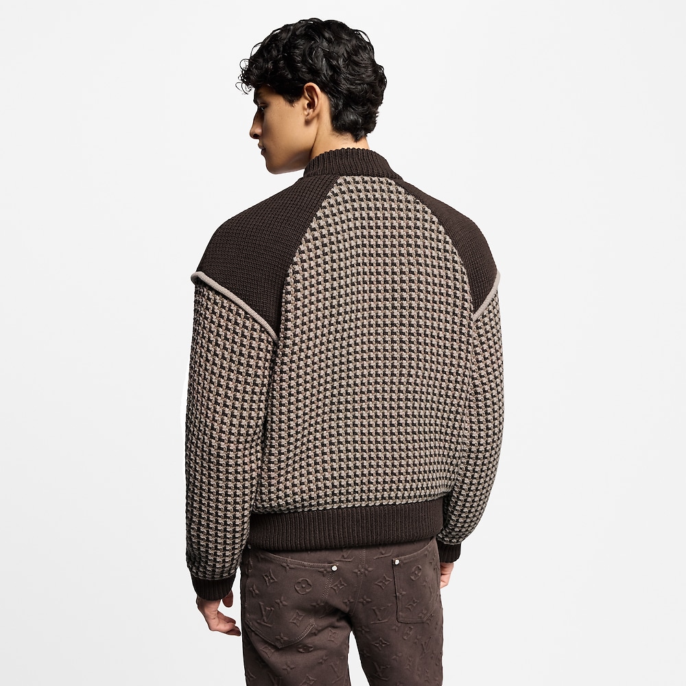 Louis Vuitton Men's Brown Jacquard Knit Sweater Luxurious Wool Blend 3 i1755534295992 1971 0 2