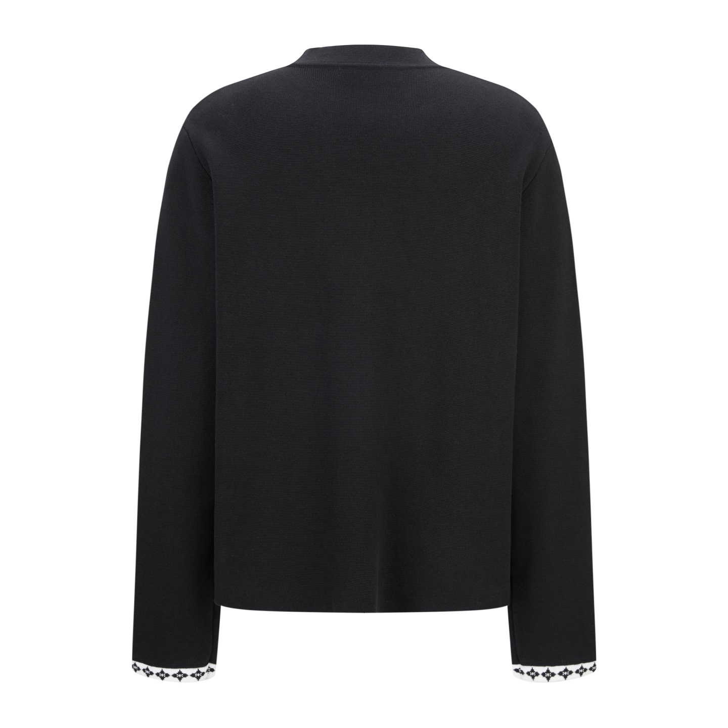 Louis Vuitton Wool Blend Monogram Trim Knit Jacket - Black Academia Style 2 i1756449701843 5013 0 1