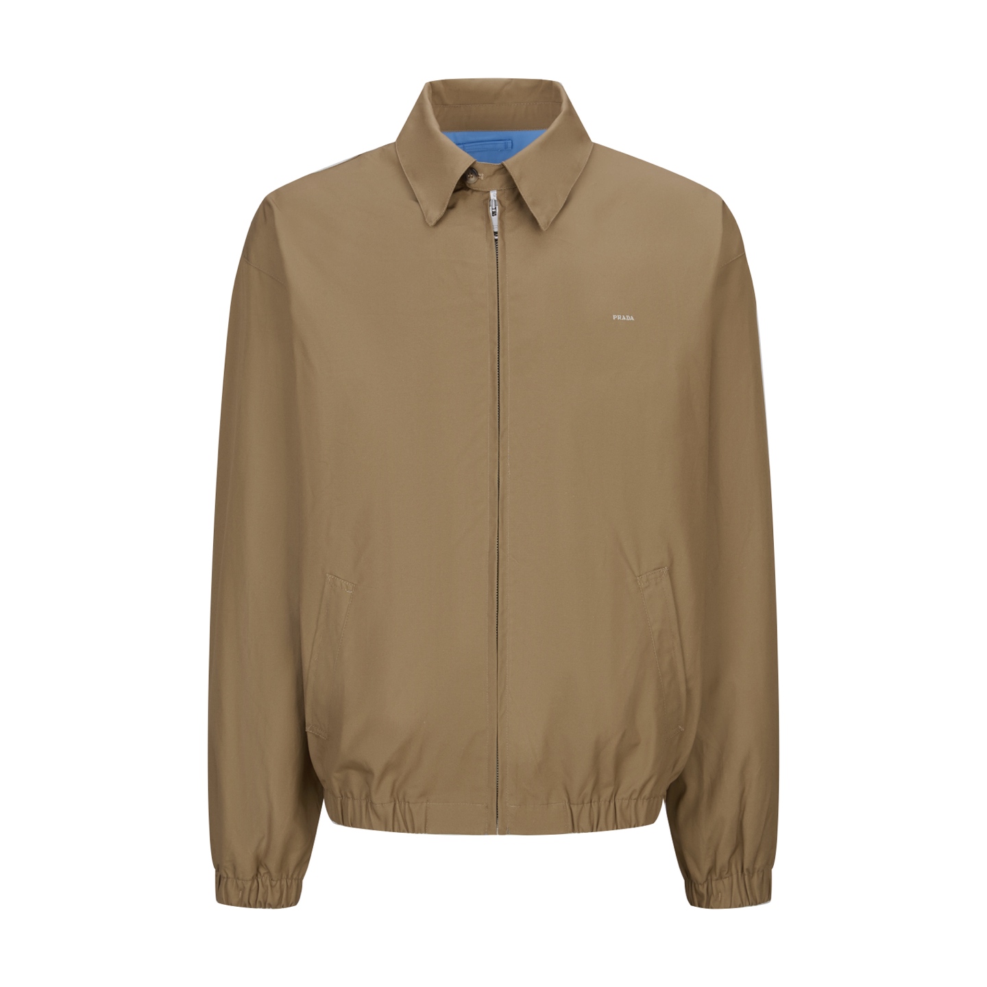 כתף ניילון מון סיכות של Prada עם רכסמת שרוולים ונוחות נחות