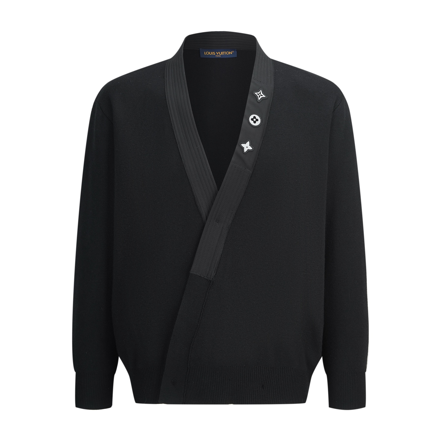 P245 Chaqueta de traje de punto con logo bordado de tres flores LOUIS VUITTON. Tejido: Confeccionado con 55% lana, 45% …