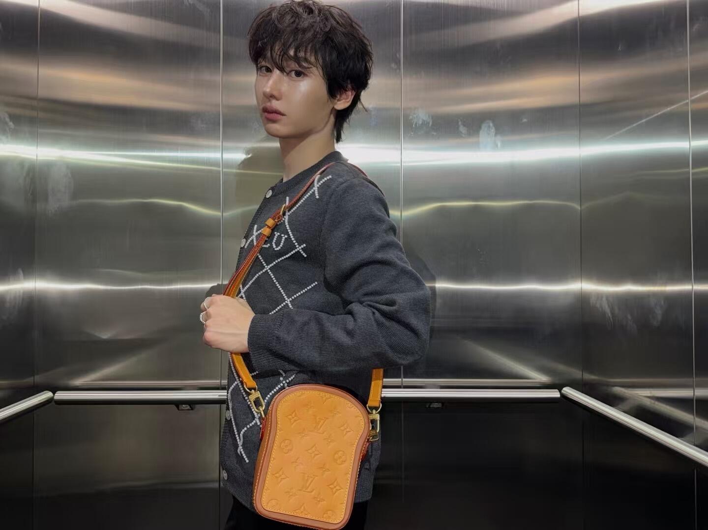 。LOUIS VUITTON 机缝珍珠标识针织衫面料：创业30%羊毛，60%棉，10%锦纶。辅料，纽扣采