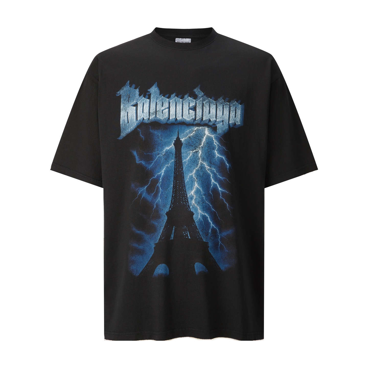 P120 BLCG, camiseta de manga corta con estampado directo de la Torre Eiffel. Tejido: algodón peinado de doble hilo de 2…