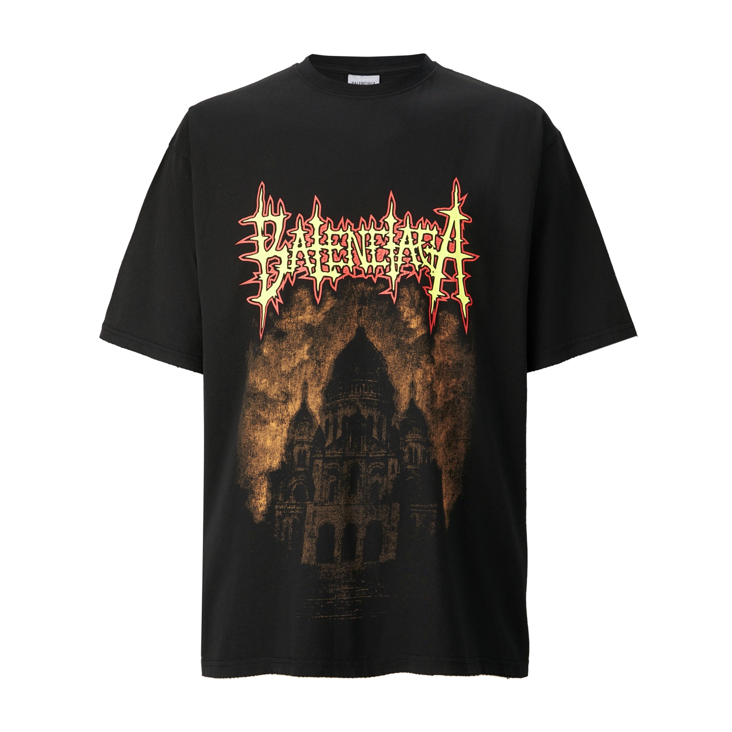P120 BLCG Camiseta de manga corta con estampado directo del Castillo de París. Tejido: algodón peinado de doble hilo de…