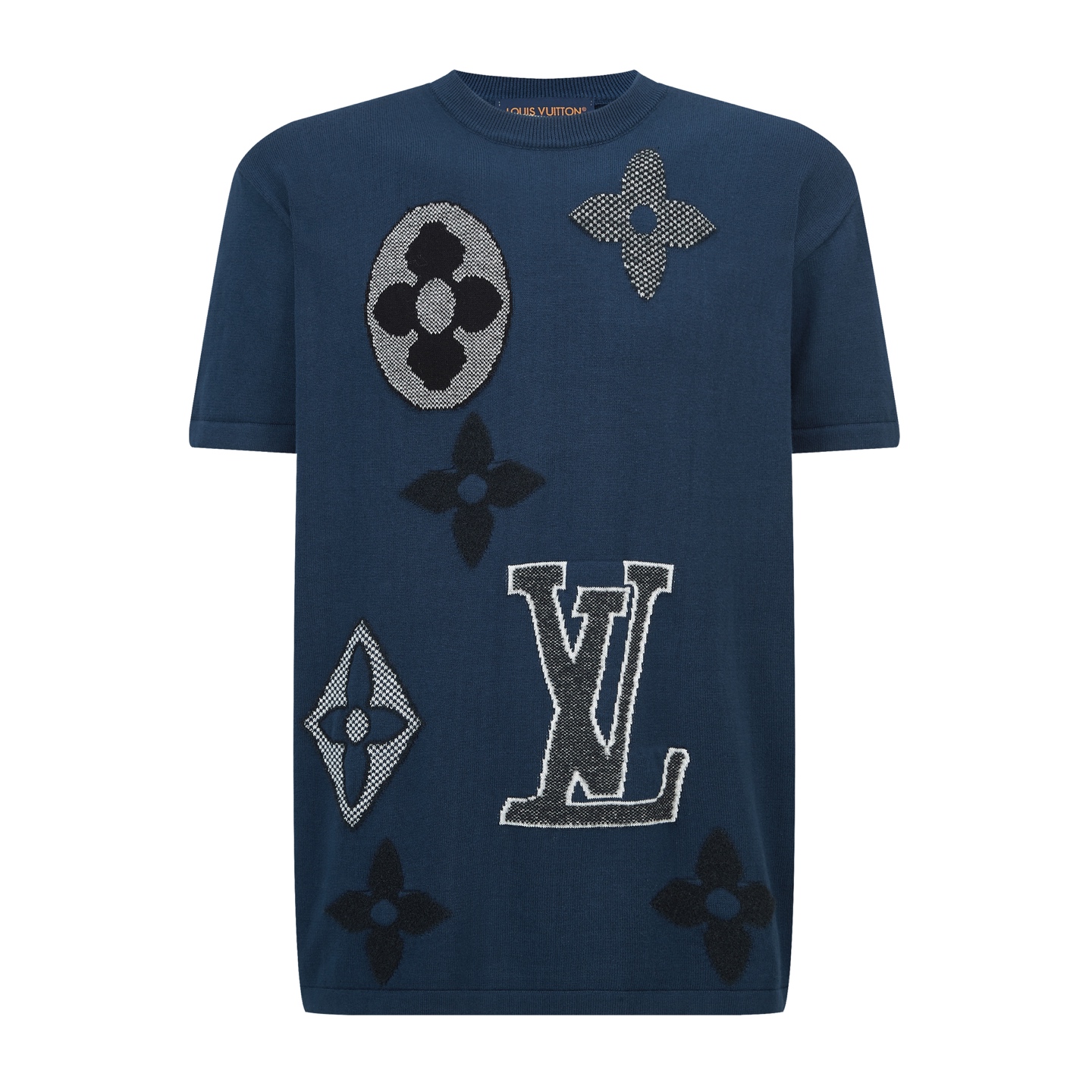 L145 Jersey de punto con gran logotipo jacquard. Tejido: 95% algodón, 5% nailon. Proceso: máquina de punto jacquard de …