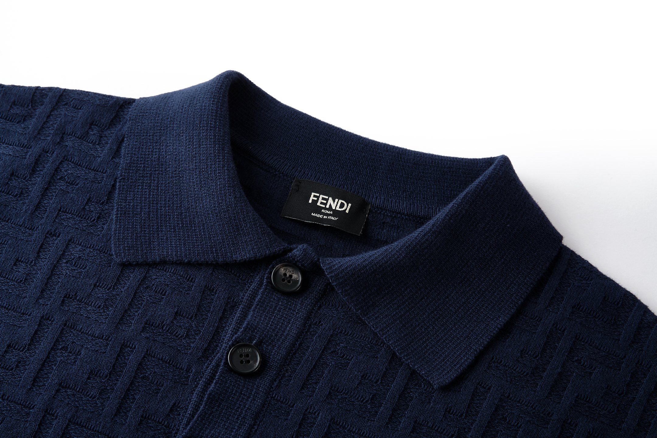 Fendi 双F提花标识针织POLO