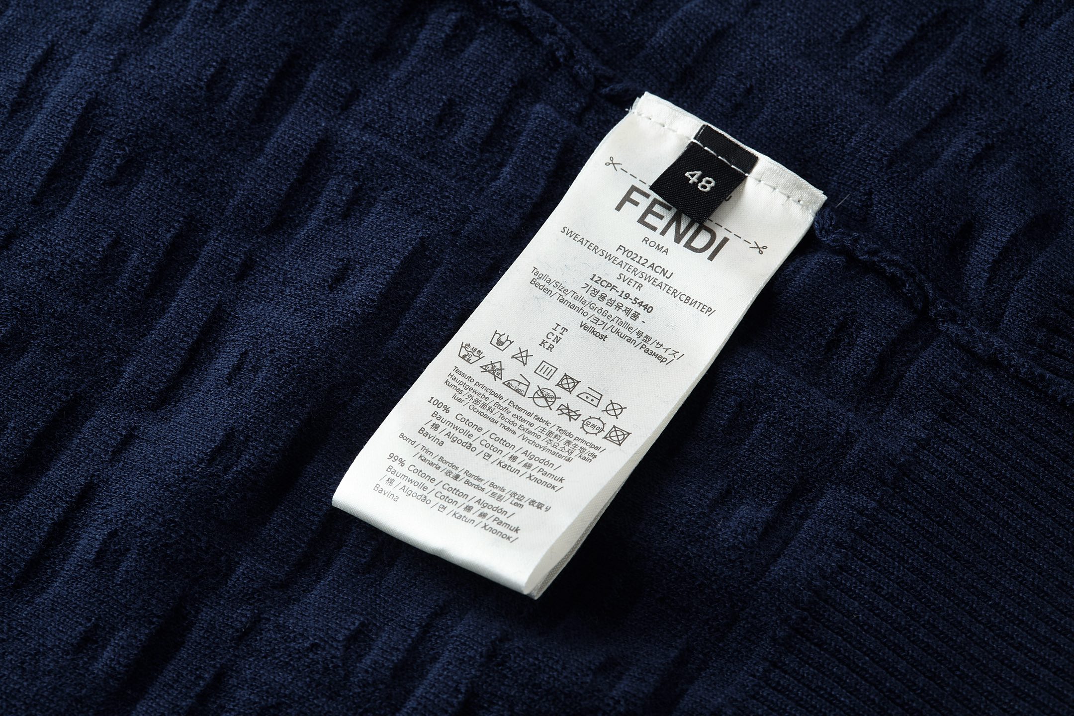 Fendi 双F提花标识针织POLO