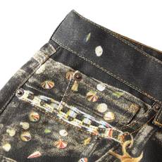 ACNE STUDIOS 印花泥染做旧牛仔裤面料:采用12盎10*7斜纹牛仔纯绵布。工艺:印花采用3D直 ACNE STUDIOS 印花泥染做旧牛仔裤面料:采用12盎10*7斜纹牛仔纯绵布。工艺:印花采用3D直