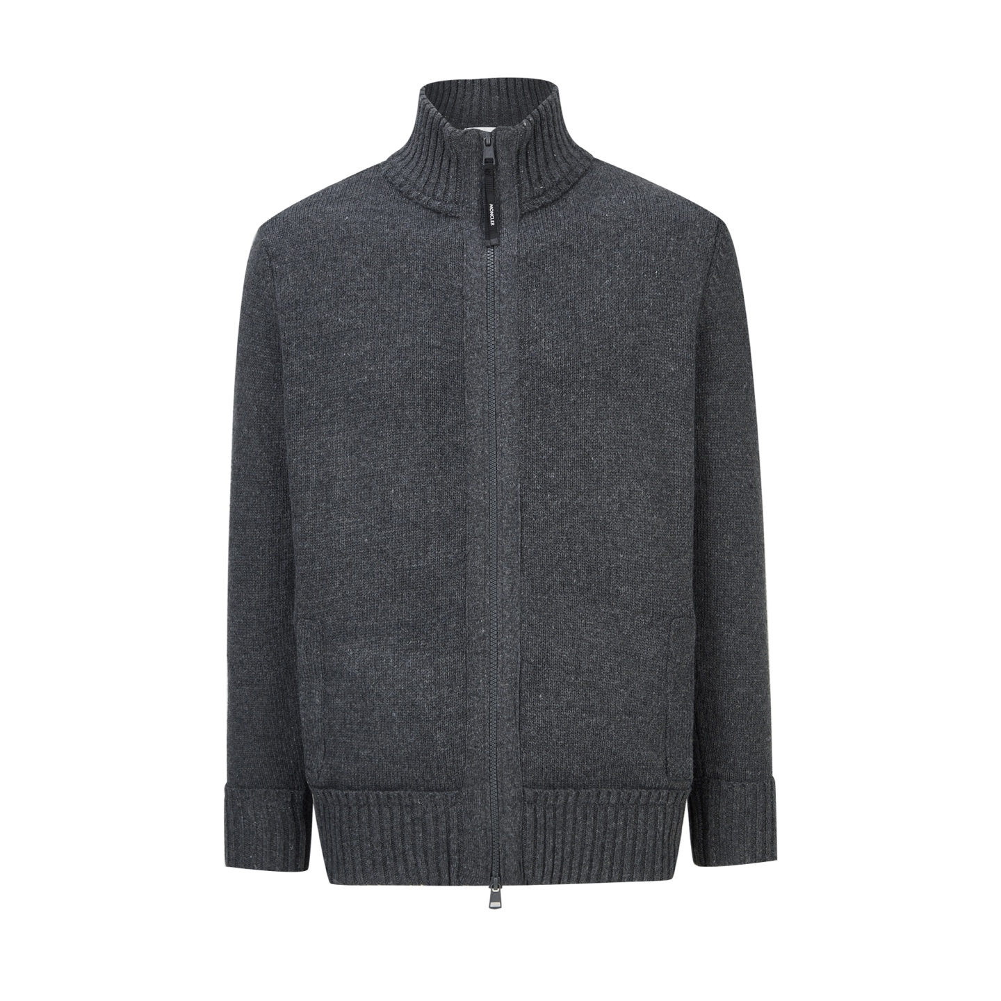 MONCLER 立领绣标拉链针织衫 面料：采用50%羊绒，20%聚酯纤维，30%绵纱。［原版定制染］ 辅料：拉链采用电镀