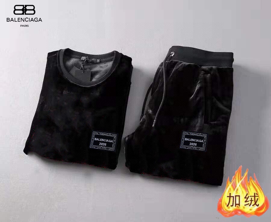 Balenciaga 品牌:巴黎世家 (胖子福音) 套装来袭 专注官网 2026全新 金丝绒套装 狠货 就为一个贴合、完美的上身效果 全天然优质金丝绒100%