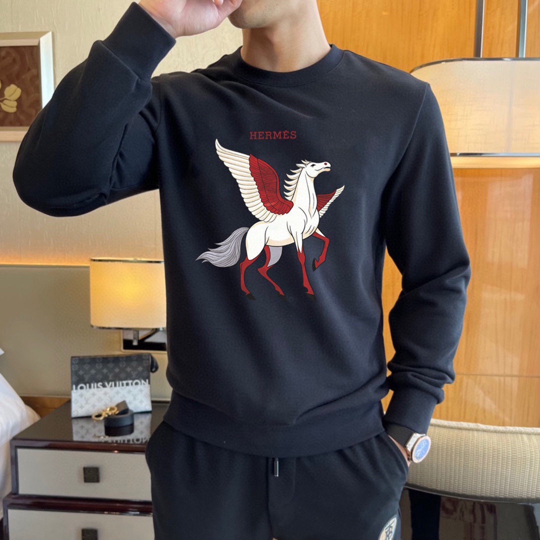 Hermès 品牌: 爱马仕 (胖子福音) 2026ss早春最新款长袖圆领卫衣