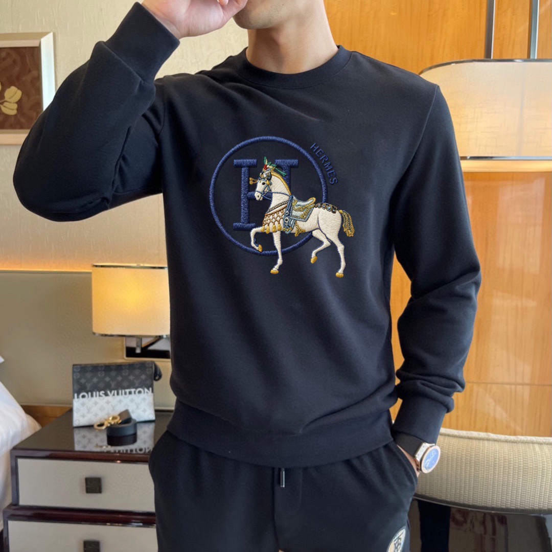 Hermès 品牌: 爱马仕 (胖子福音) 2026ss早春最新款长袖圆领卫衣