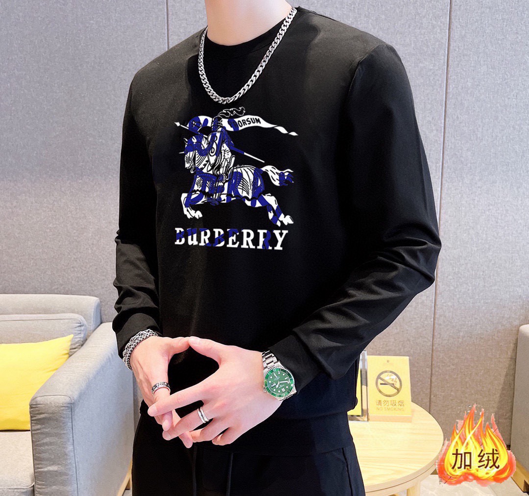 Burberry 品牌：巴宝莉 (加绒加厚)2026秋冬款新品 明星最爱时装味休闲套装