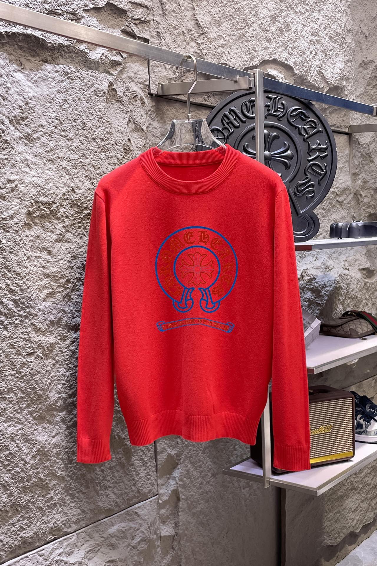 Chrome Hearts 品牌：克罗心 圆领套头羊毛衫 全品相 羊毛混纺面料 2026最新款 黄金比例 修身款软黄金 百搭实用型的单品