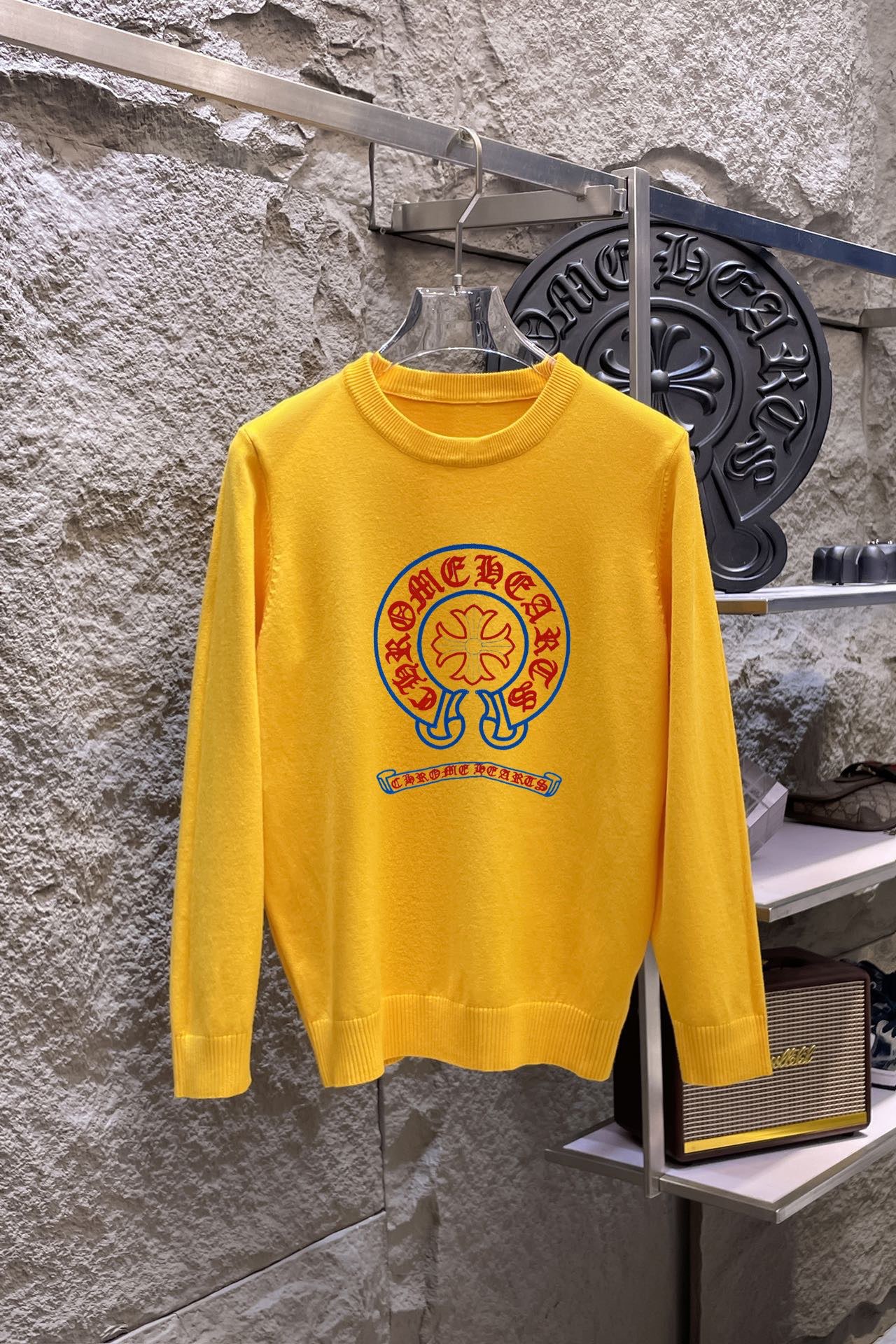Chrome Hearts 品牌：克罗心 圆领套头羊毛衫 全品相 羊毛混纺面料 2026最新款 黄金比例 修身款软黄金 百搭实用型的单品