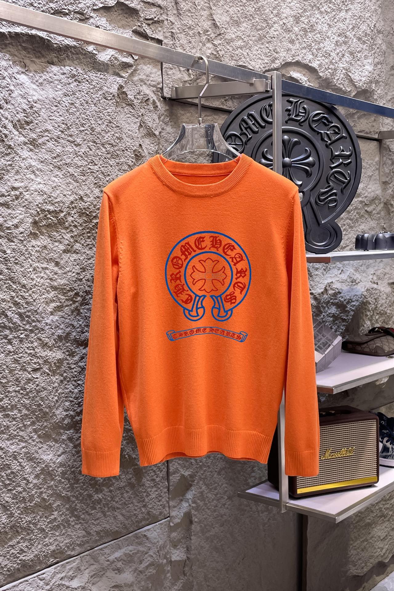 Chrome Hearts 品牌：克罗心 圆领套头羊毛衫 全品相 羊毛混纺面料 2026最新款 黄金比例 修身款软黄金 百搭实用型的单品