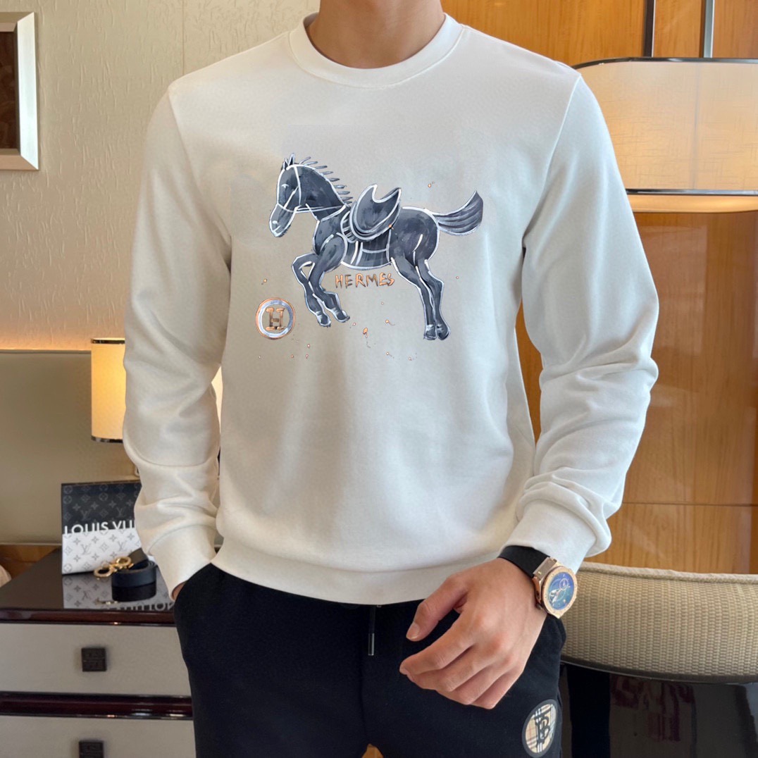 Hermès 品牌: 爱马仕 (胖子福音) 2026ss早春最新款长袖圆领卫衣