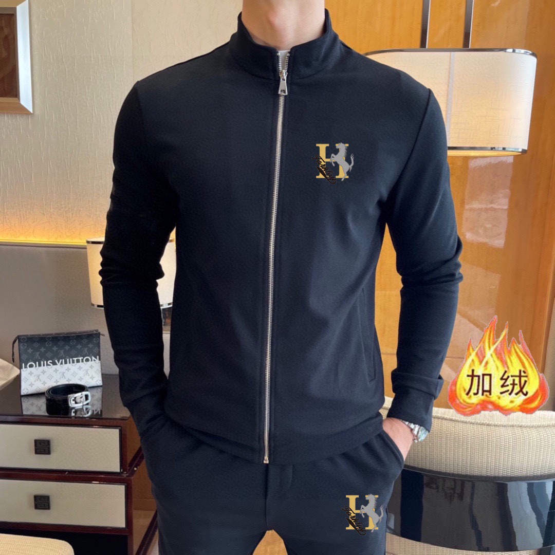 Hermès 品牌: 爱马仕 (加绒加厚)2026早春款新品 明星最爱时装味休闲套装