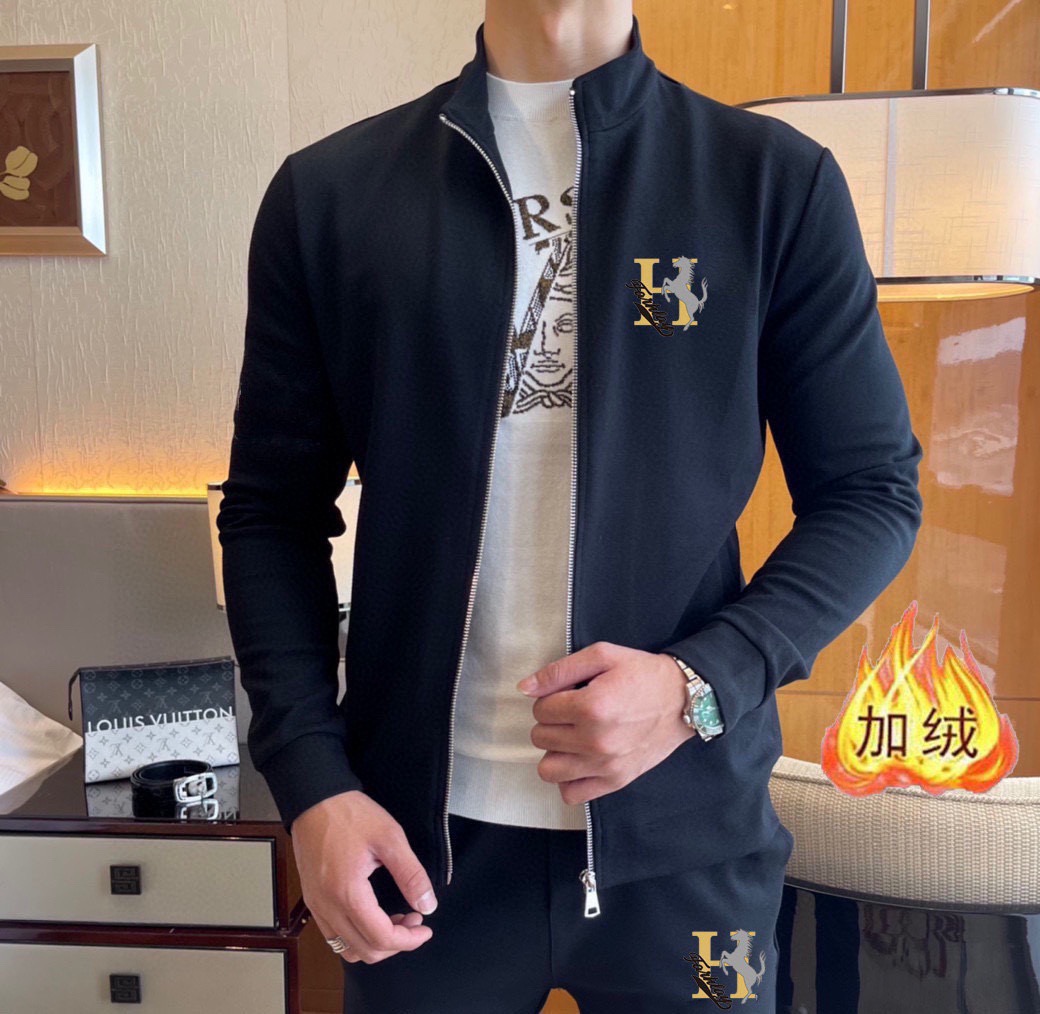 Hermès 品牌: 爱马仕 (加绒加厚)2026早春款新品 明星最爱时装味休闲套装
