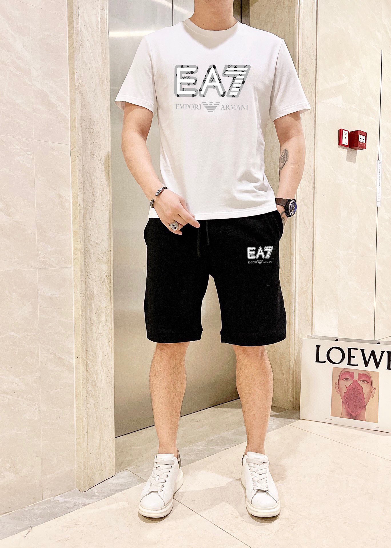 P120 Marca: Armani 2026 nuevo conjunto de camiseta de manga corta y pantalones cortos para hombre. ¡Venta sincronizada …